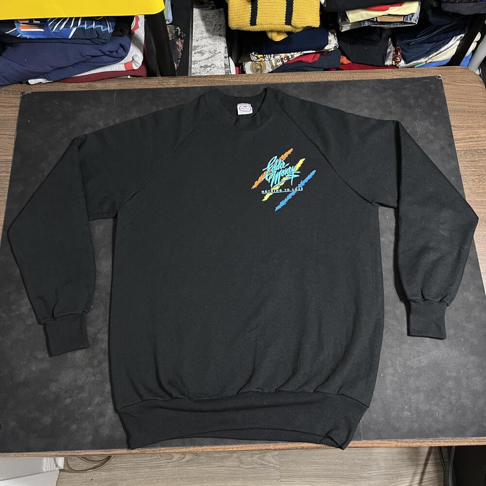 Vintage Eddie Money Anvil Sweatshirt Nothing To Lose Mens XL Original LP USA 80s